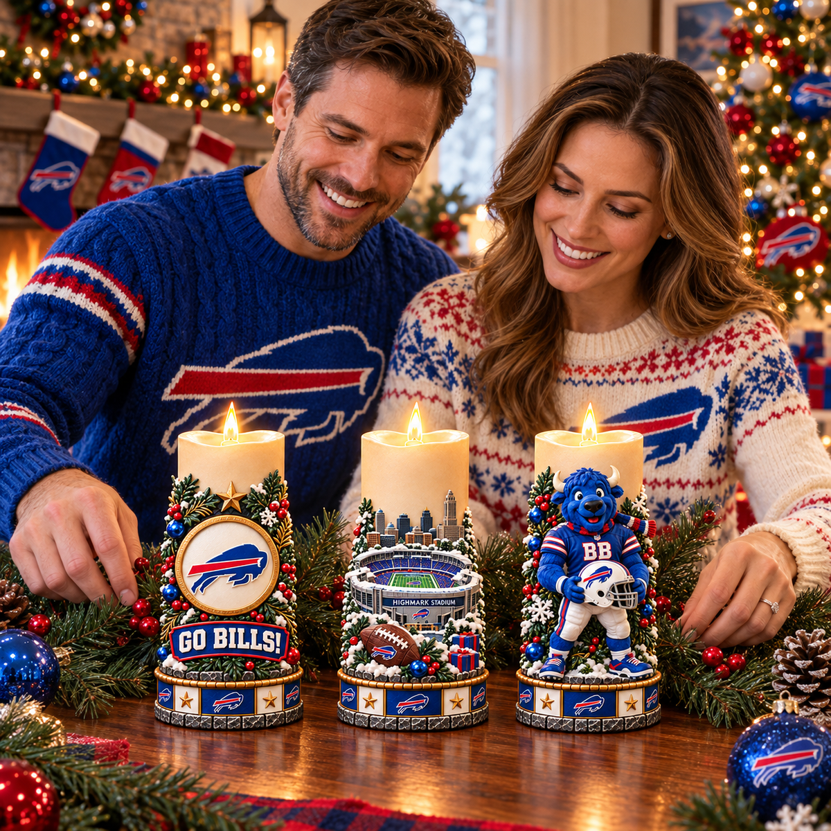 Premium BFBL Sculptural LED Candle Trio NTVA