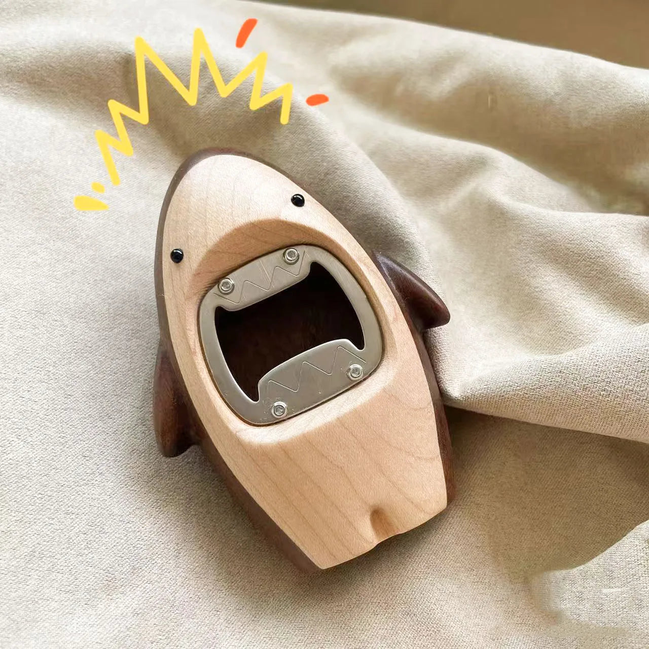 Creative Wooden Shark Bottle Opener Cute Beer Cap Remover Bar Tool Kitchen Gadget Home Decor Gift for Men