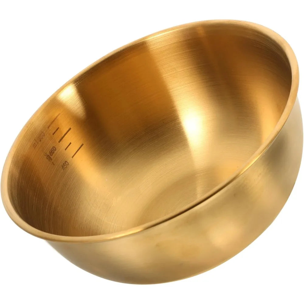 3 Pack Stainless Steel Salad Bowl Set, Oven-safe Kitchen Tableware with Graduated Mixing Bowls, Suitable for Baking and Mixing